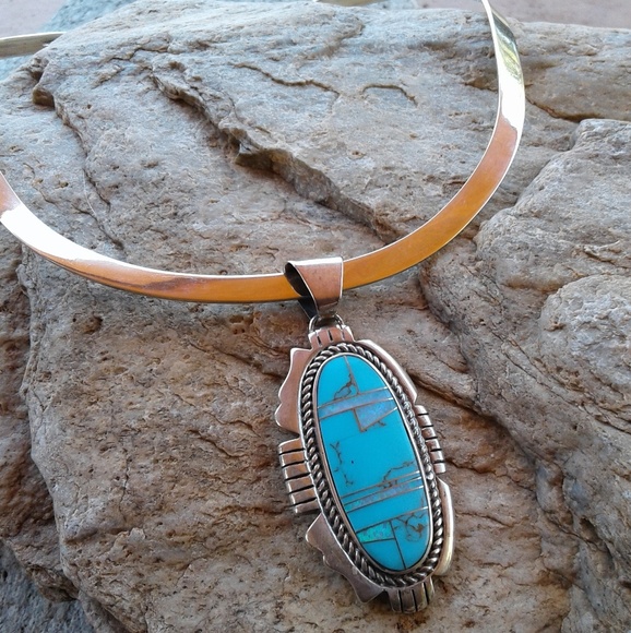 Jewelry - Sterling silver Turquoise collar necklace